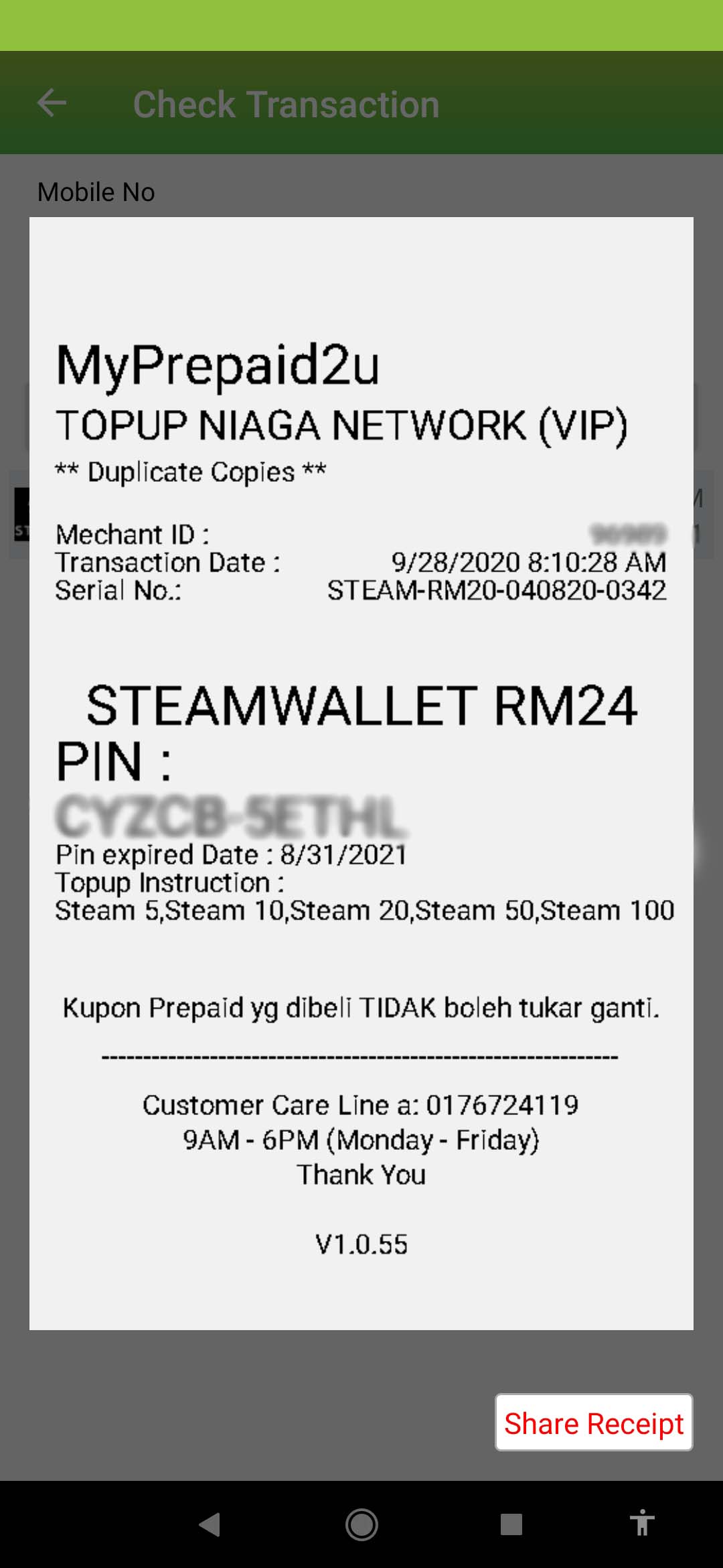 how to topup steam wallet code